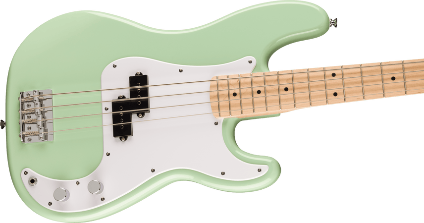 Squier Ltd Edition Sonic Precision Bass White PG Maple Neck in Surf Green