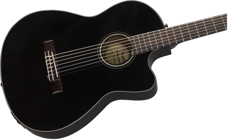 Fender CN-140SCE Electro Classical Thinline in Black
