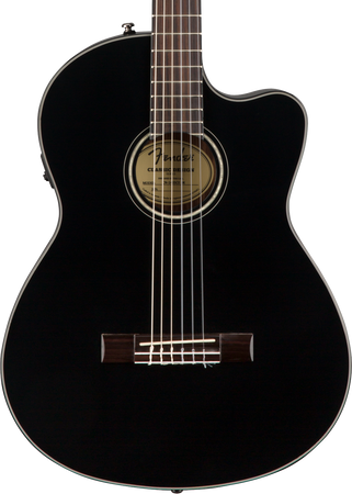 Fender CN-140SCE Electro Classical Thinline in Black