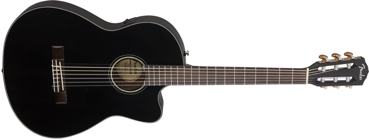 Fender CN-140SCE Electro Classical Thinline in Black