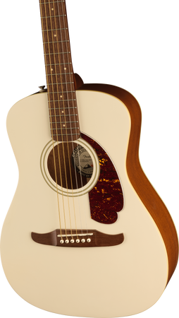Fender Malibu Player Short Scale Acoustic Guitar in Olympic White