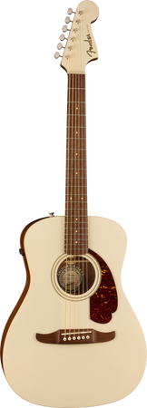 Fender Malibu Player Short Scale Acoustic Guitar in Olympic White