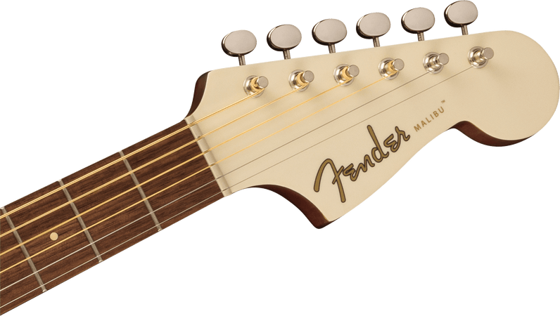 Fender Malibu Player Short Scale Acoustic Guitar in Olympic White