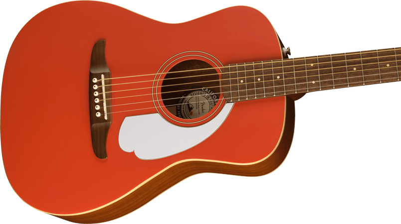 Fender Malibu Player Short Scale Acoustic Guitar in Fiesta Red