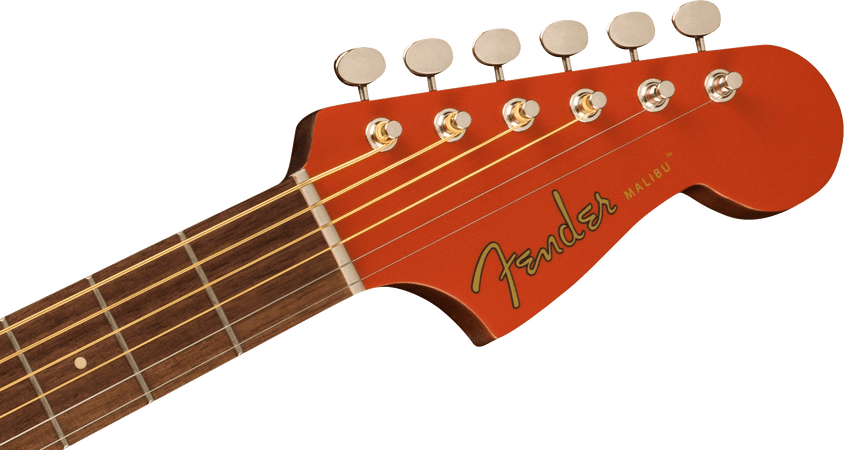 Fender Malibu Player Short Scale Acoustic Guitar in Fiesta Red