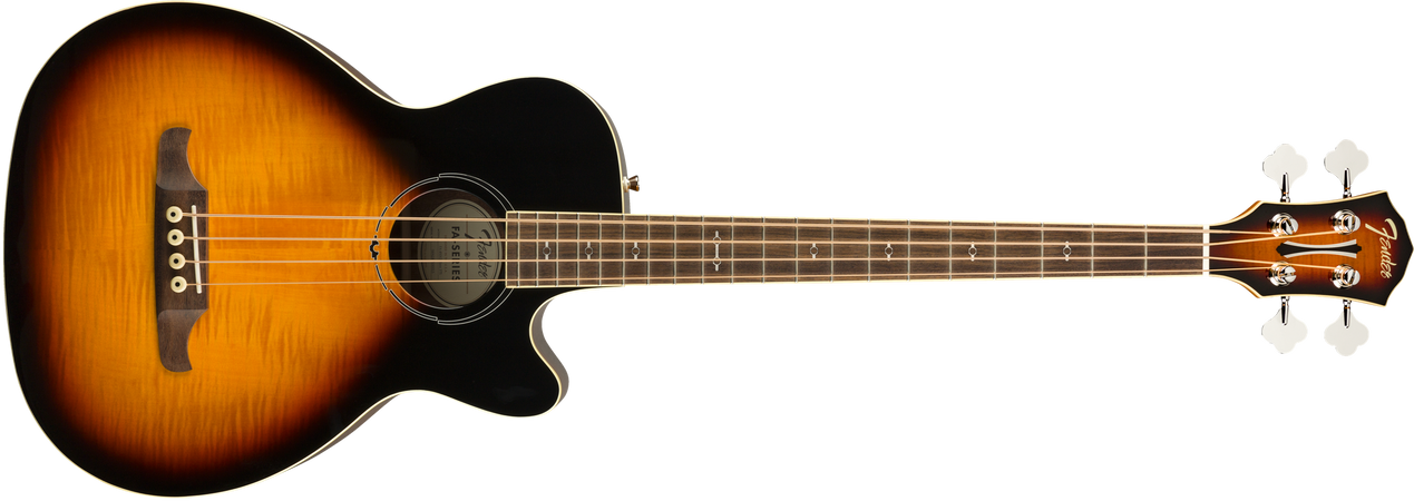 Fender FA-450CE Electro Acoustic Bass Guitar in 3 Tone Sunburst