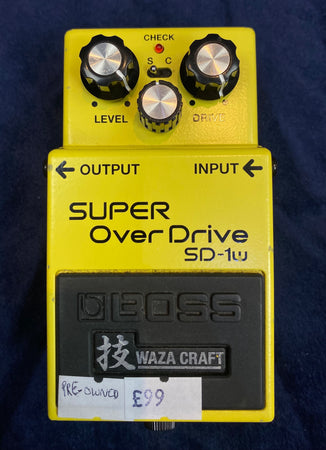 Boss Waza Craft SD-1 Overdrive Pedal Pre-owned