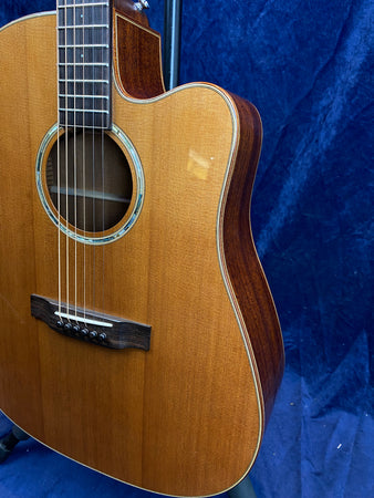 Auden Artist Colton Cutaway Electro Acoustic Cedar/Mahogany in Hard Case