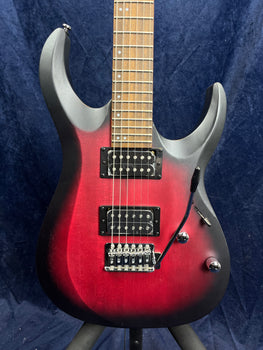 Cort X100 S-Type Electric Guitar in Open Pore Blackberry Burst
