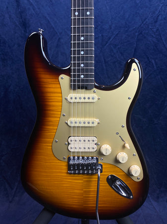 Gordon Smith Classic S HSS Gold Anodised PG in Dark Tobacco Burst