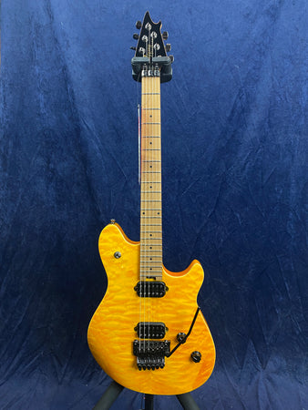 EVH WolfGang Standard Exotic Quilt Baked Maple Fretboard in Transparent Amber Ex-Demo