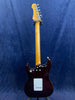 Jet Guitars JS-450 Super Strat Flame Top Roasted Maple in Trans Black