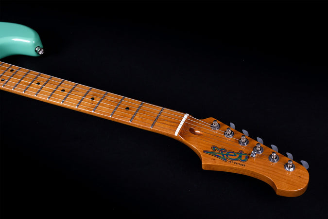 Jet Guitars JS-300 S-Type Electric Guitar in Sea Foam Green
