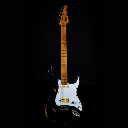 Jet Guitars JS800 S-Type Electric Guitar HS in Black Relic