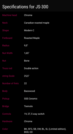 Jet Guitars JS-300 S-Type Electric Guitar in Sunburst