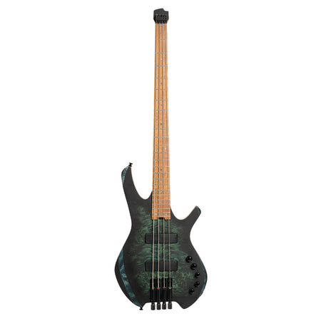 Cort Space 4 Headless 4 String Bass in Star Dust Green in Bag