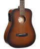 Cort Earth GO HyVibe Smart Guitar Solid Top in Open Pore Brown Burst