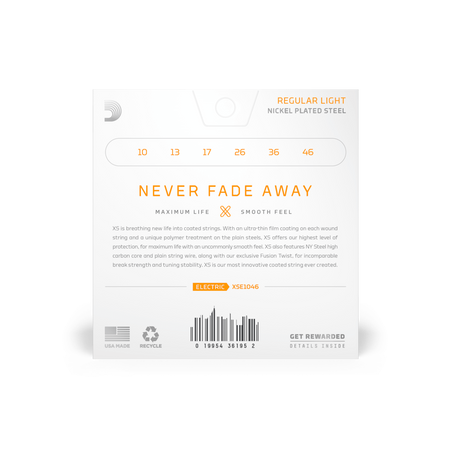 DAddario XSE1046 Nickel Plated Steel Electric Guitar Strings Super Light 10-46