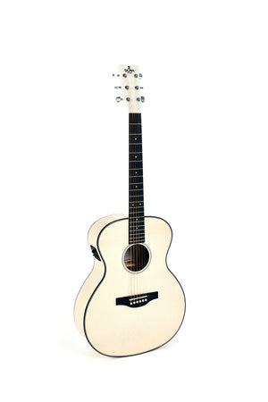 Sigma 1 Series GM-1E-MFW Electro Acoustic Guitar in Metallic Flake White