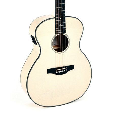 Sigma 1 Series GM-1E-MFW Electro Acoustic Guitar in Metallic Flake White