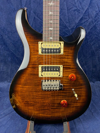 PRS SE Custom 24 in Black Gold Burst Electric Guitar