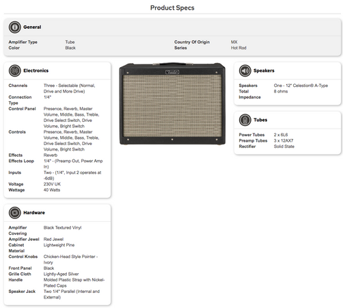 Fender Hot Rod Deluxe 1x12 Mk IV Guitar Valve Amplifier
