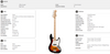 Squier Affinity Jazz Bass Maple Neck in 3 Tone Sunburst