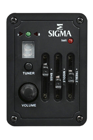 Sigma DMCE-BKB SE-PT Preamp Dreadnought Electro Acoustic in Blackburst