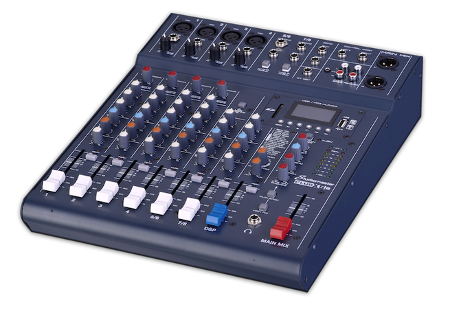 Studiomaster Club XS8+ 6 Channel 8 Input Mixer with USB and Bluetooth - theguitarstoreonline