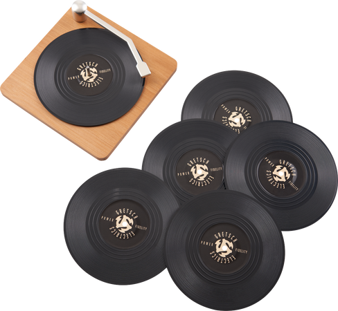 Gretsch P&F Vinyl Coaster Set - theguitarstoreonline