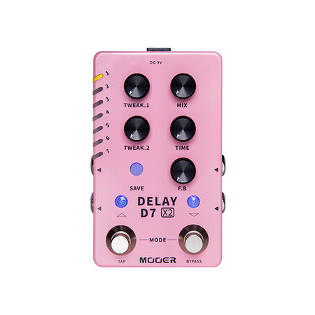 Mooer X2 Series D7 Delay Effects Pedal