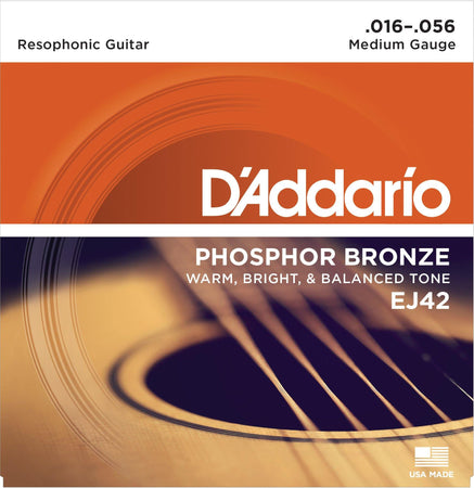 D'Addario EJ42 Resophonic Guitar Strings 16-56 - The Guitar Store - The Home Of Tone