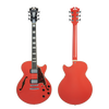 D'Angelico Premier SS Single Cut Semi-hollow with Stop-Tail Tailpiece in Fiesta Red - The Guitar Store - The Home Of Tone