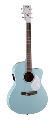 Cort Jade Classic Electro Acoustic Cutaway in Sky Blue Open Pore