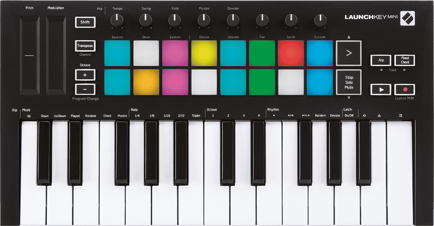 Novation Launchkey Mini MK3 25 Key USB Midi Controller Keyboard - The Guitar Store - The Home Of Tone