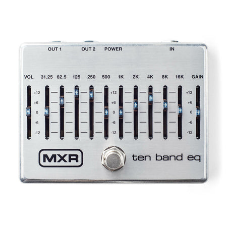 MXR M108s 10-Band EQ Silver Graphic EQ Pedal