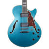 D'Angelico Premier SS Single Cut Semi-hollow with Stop-bar Tailpiece in Turquoise