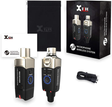 Xvive U3 Microphone Wireless System in Black - theguitarstoreonline