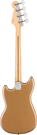 Fender Mustang Offset PJ Bass Guitar in Firemist Gold Pau Ferro Fretboard