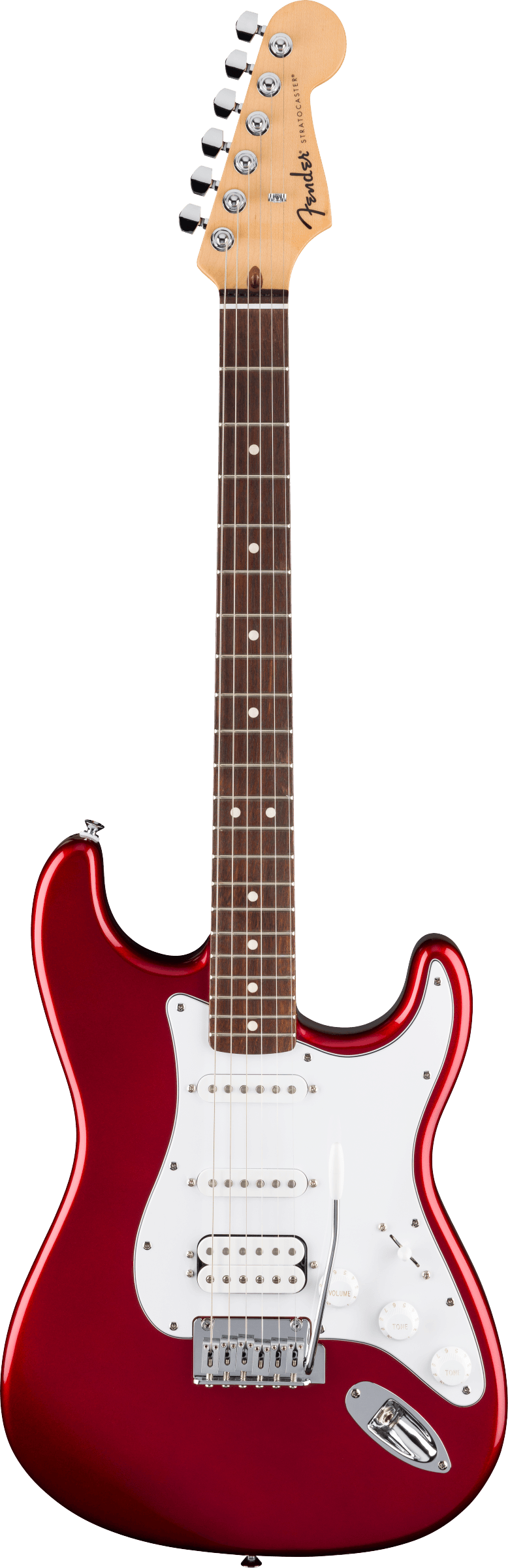 Fender Standard Series Stratocaster HSS Laurel Fingerboard White PG in Candy Cola
