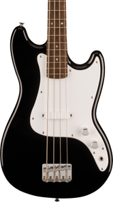 Squier Sonic Bronco Bass Laurel Fingerboard White Pickguard in Black