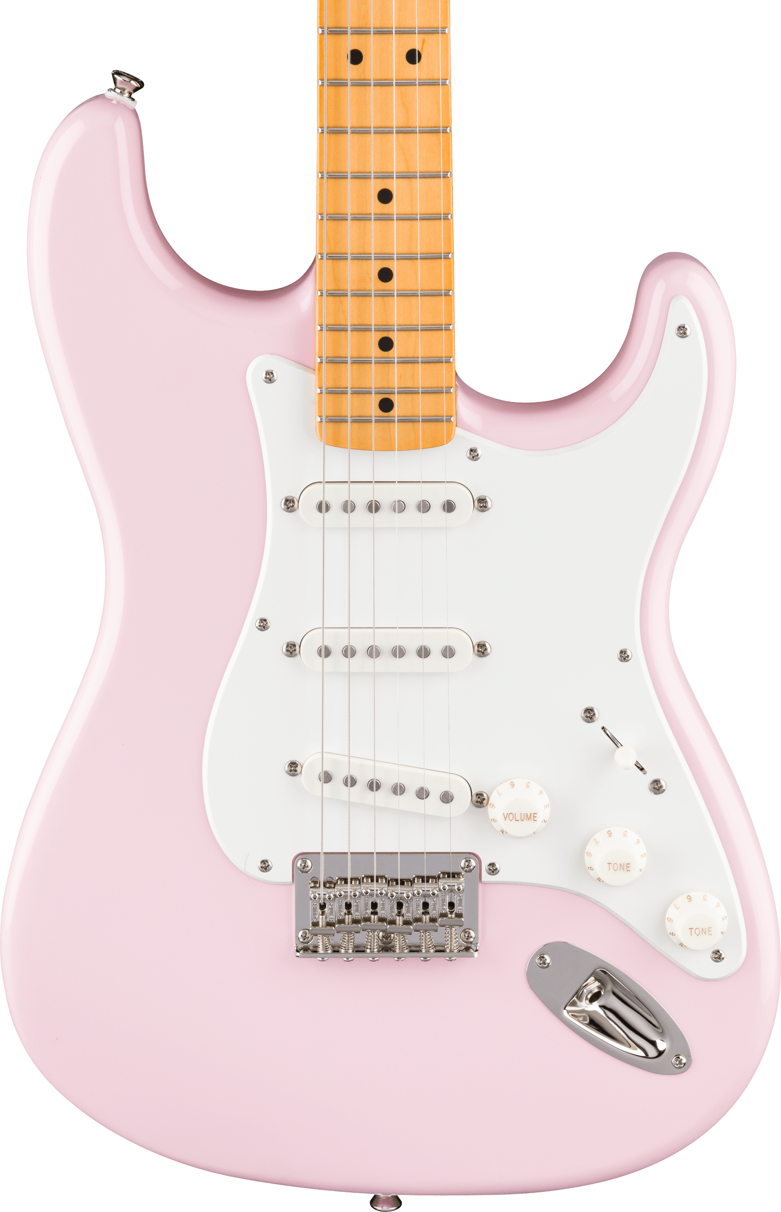 Squier Classic Vibe 50s Hardtail Stratocaster MN in Shell Pink