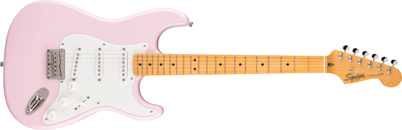 Squier Classic Vibe 50s Hardtail Stratocaster MN in Shell Pink
