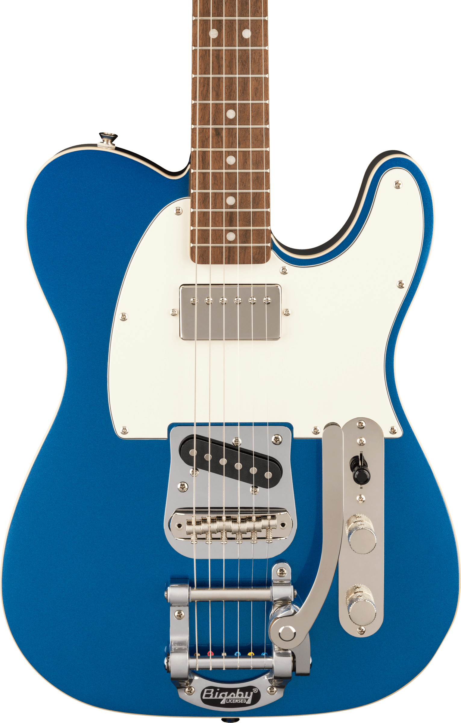 Squier Classic Vibe Telecaster Custom des années 60 SH Bigsby Plaque de protection parchemin bleu lac Placid