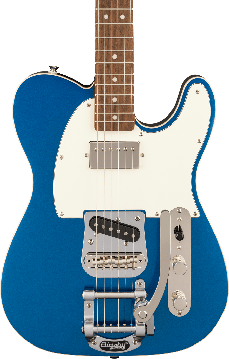 Squier Classic Vibe Telecaster Custom des années 60 SH Bigsby Plaque de protection parchemin bleu lac Placid