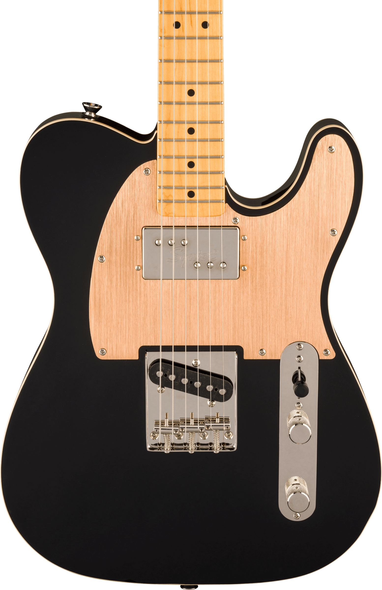 Squier FSR Classic Vibe 60's Custom Telecaster Gold Anodised in Black