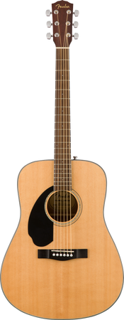 Fender CD-60S Solid Top Dreadnought Left Handed in Natural