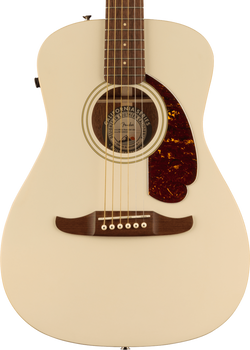 Fender Malibu Player Short Scale Acoustic Guitar in Olympic White