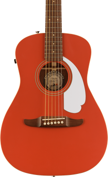 Fender Malibu Player Short Scale Acoustic Guitar in Fiesta Red