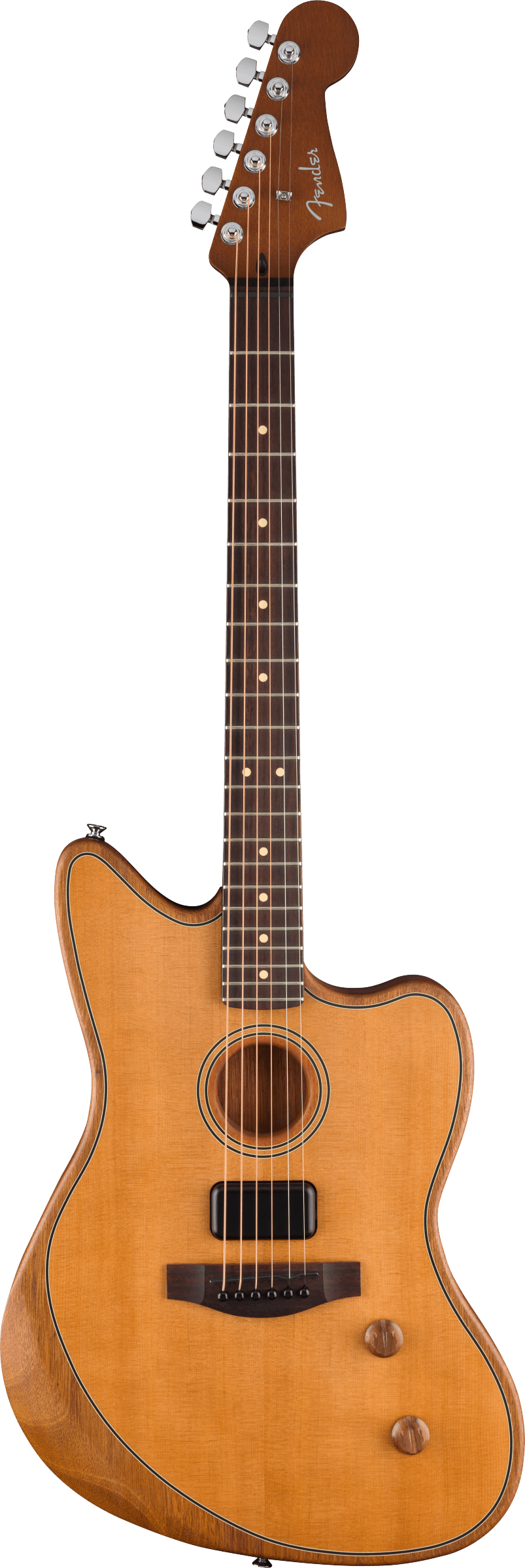 Fender Acoustasonic Standard Jazzmaster Acoustic Electric Guitar in Aged Natural